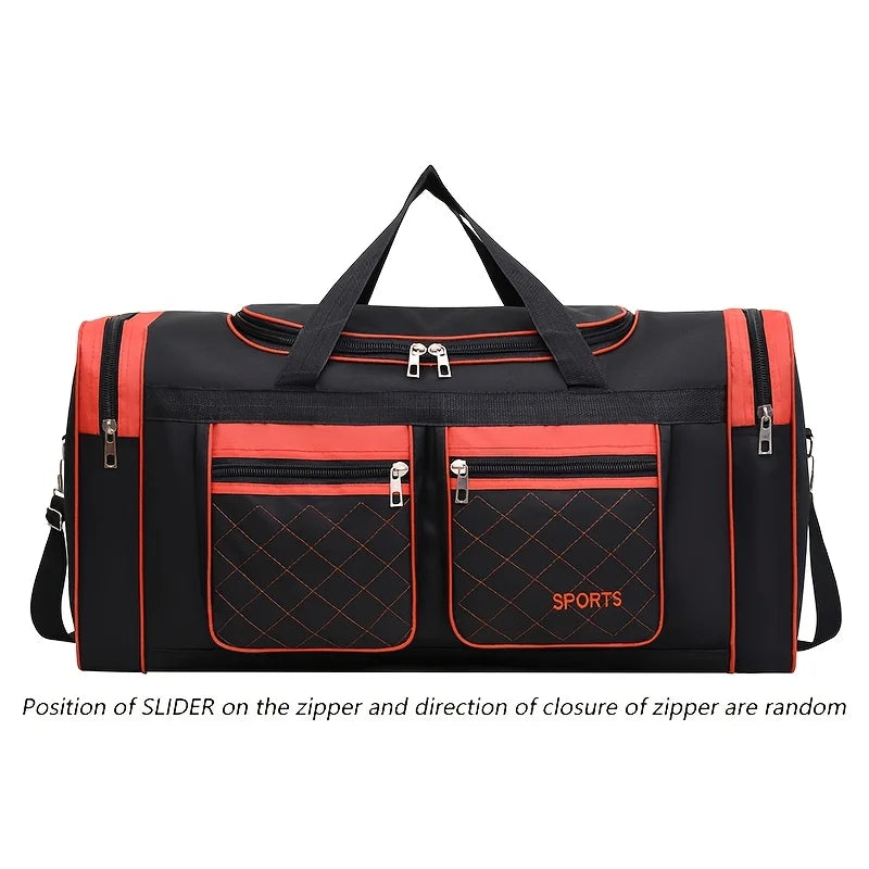 Large Capacity Travel Duffel Bag, Casual Style, Multiple Compartments & Pockets, Perfect for Short Trips, Sports Travel Bag