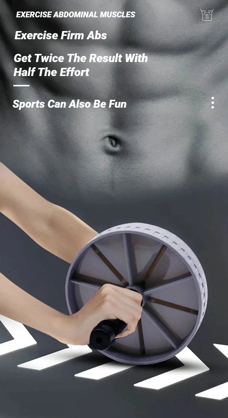Abdominal Wheel Strong Load Bearing Non-slip Roller Strengthen Muscle Exercise Equipment Fitness Training Home Use Silent