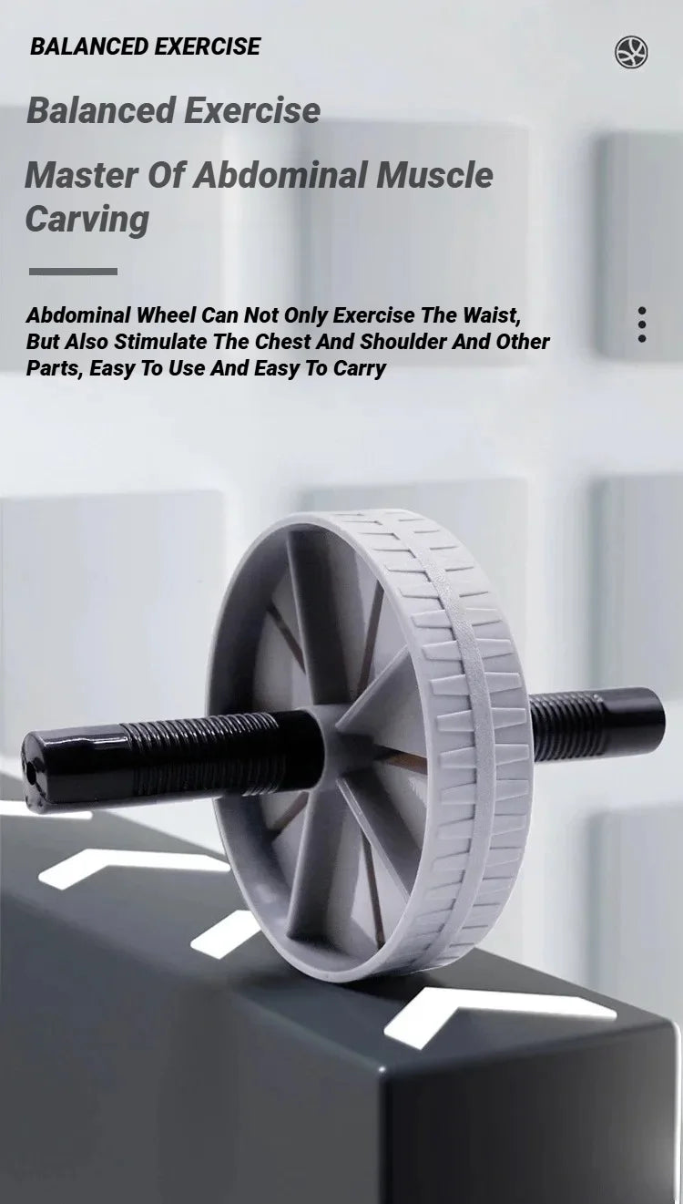 Abdominal Wheel Strong Load Bearing Non-slip Roller Strengthen Muscle Exercise Equipment Fitness Training Home Use Silent
