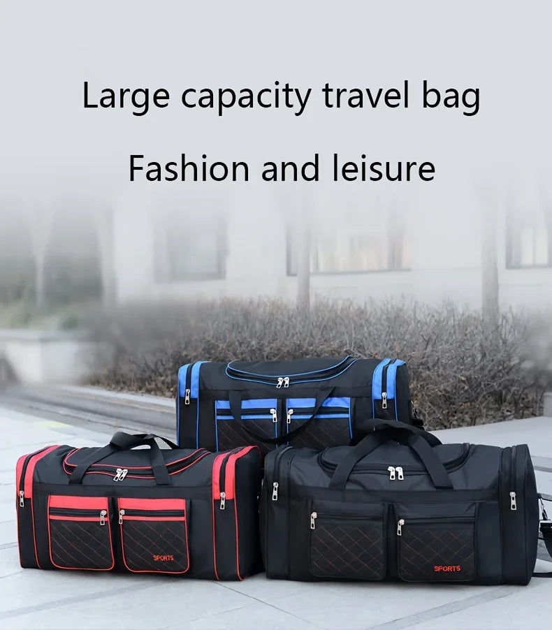 Large Capacity Travel Duffel Bag, Casual Style, Multiple Compartments & Pockets, Perfect for Short Trips, Sports Travel Bag