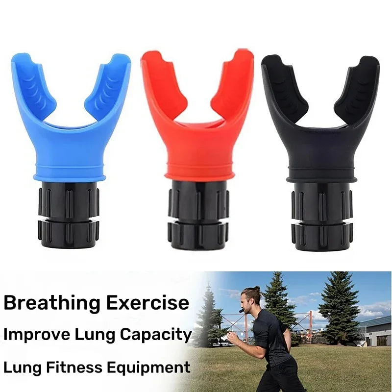 Black New Breathing Trainer Lung Flexer Durable Fitness Exerciser Increases Lung Capacity Breath Adjustable Levels Respiratory