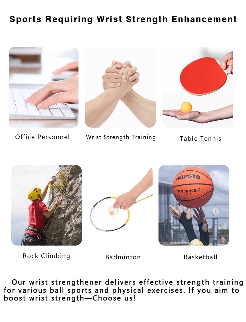 Portable adjustable wrist strength training fitness equipment, grip strength enhancement exercise device, arm training apparatus