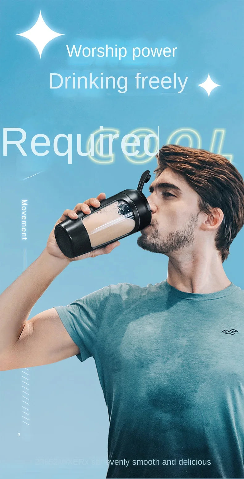 New 650ml USB Electric Portable Whey Protein Shaker bottle Fully Automatic Stirring Cup Rechargeable Gym BA Free Cocktail Blend