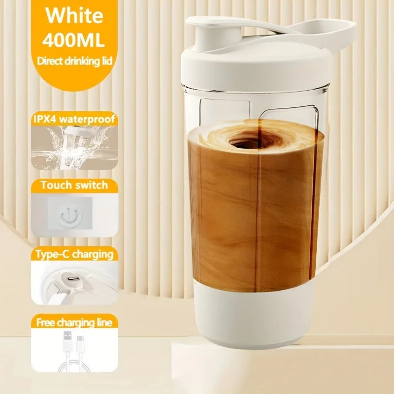 New 650ml USB Electric Portable Whey Protein Shaker bottle Fully Automatic Stirring Cup Rechargeable Gym BA Free Cocktail Blend