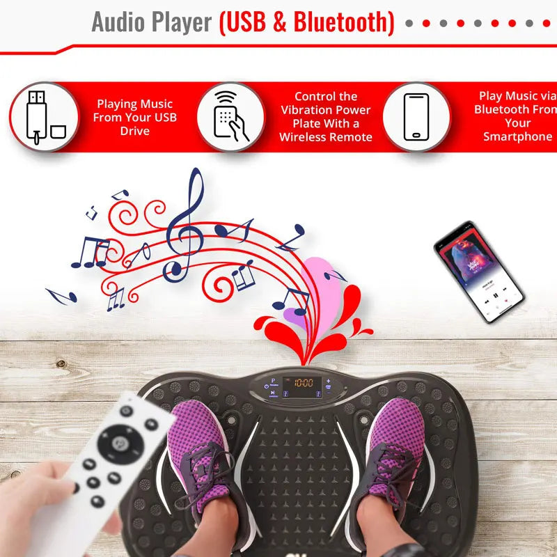 Home Fat Shake Machine Vibration Plate Machine Lazy Standing Fitness Exercise Shaking Vibration Board Mini Body Shaping Fitness