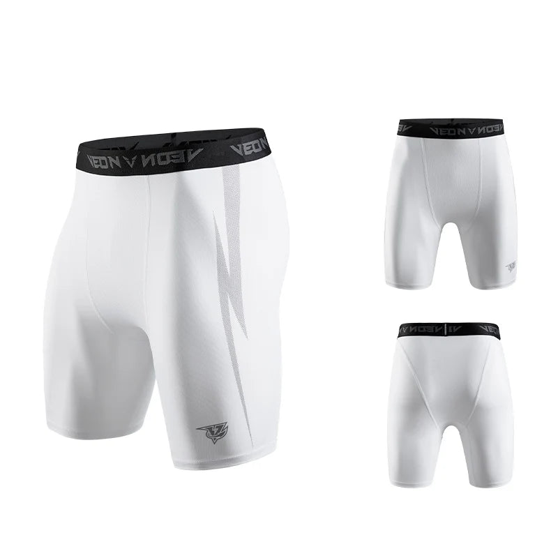 Black Compression Shorts Men Spandex Sport Shorts Athletic Workout Running Performance Baselayer Underwear
