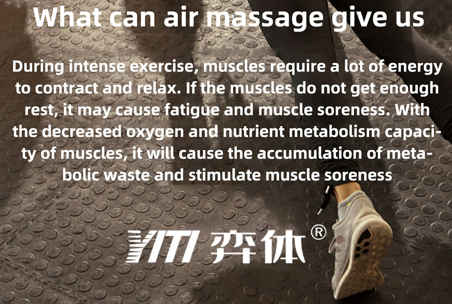 YITI Leg Pressure Therapy System Whole-Body Pneumatic Lymphatic Drainage Machine Air Compression Foot Massager 6 Chambers