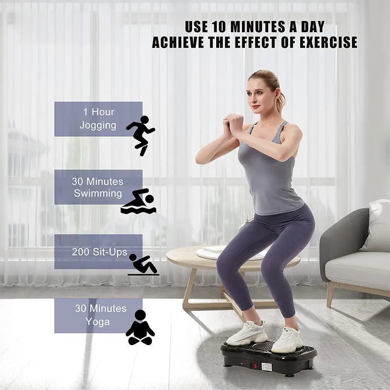 Home Fat Shake Machine Vibration Plate Machine Lazy Standing Fitness Exercise Shaking Vibration Board Mini Body Shaping Fitness