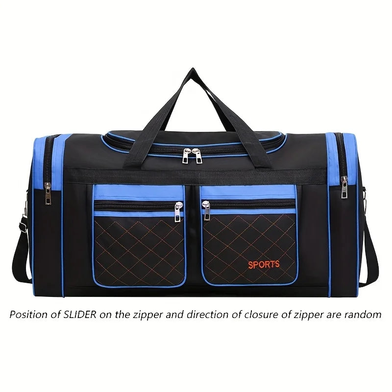 Large Capacity Travel Duffel Bag, Casual Style, Multiple Compartments & Pockets, Perfect for Short Trips, Sports Travel Bag