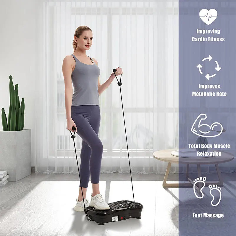 Home Fat Shake Machine Vibration Plate Machine Lazy Standing Fitness Exercise Shaking Vibration Board Mini Body Shaping Fitness