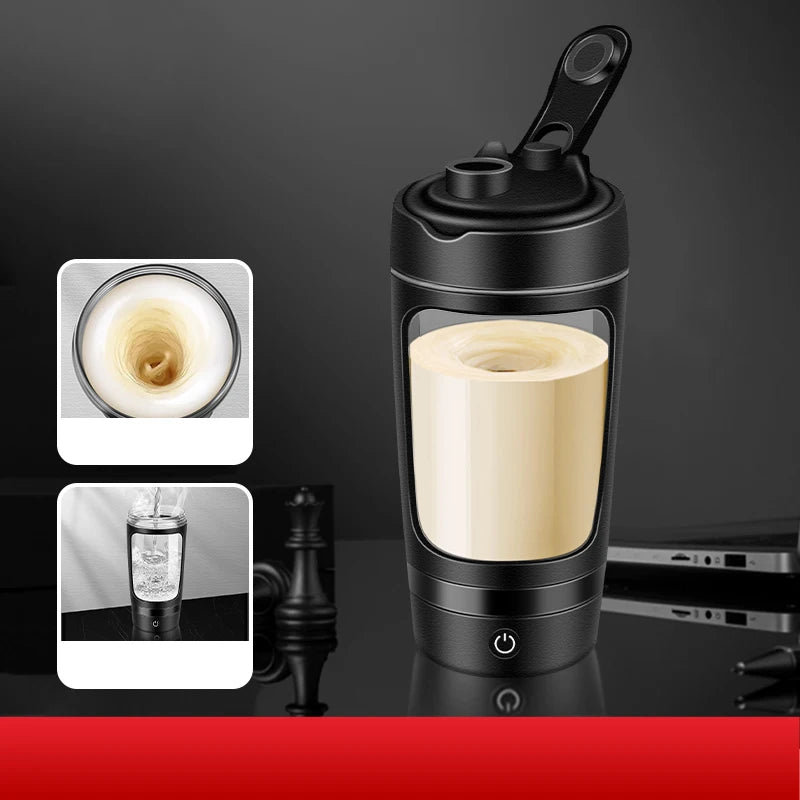 New 650ml USB Electric Portable Whey Protein Shaker bottle Fully Automatic Stirring Cup Rechargeable Gym BA Free Cocktail Blend