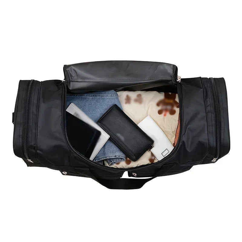 Large Capacity Travel Duffel Bag, Casual Style, Multiple Compartments & Pockets, Perfect for Short Trips, Sports Travel Bag