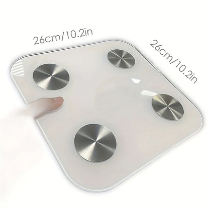 Bluetooth Body Fat Scale Smart Home 150KG Weight Scale with BMR Test Hidden LED Display Heart Rate Monitor for Household Use