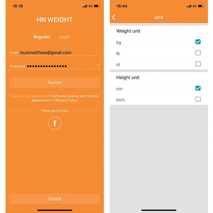 Bluetooth Body Fat Scale Smart Home 150KG Weight Scale with BMR Test Hidden LED Display Heart Rate Monitor for Household Use