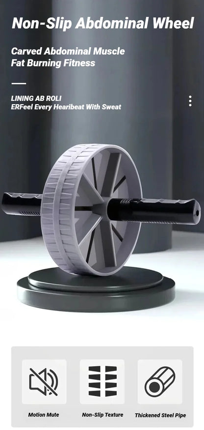 Abdominal Wheel Strong Load Bearing Non-slip Roller Strengthen Muscle Exercise Equipment Fitness Training Home Use Silent