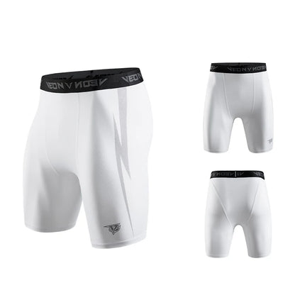 Black Compression Shorts Men Spandex Sport Shorts Athletic Workout Running Performance Baselayer Underwear